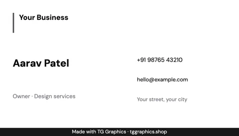 Modern visiting card template