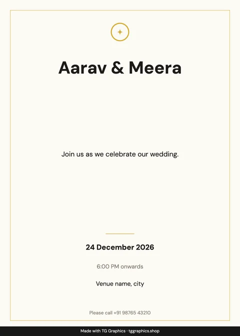 Modern wedding invitation template